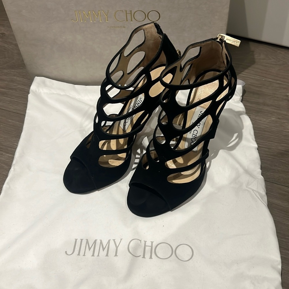 Jimmy Choo Black Cutout Heels